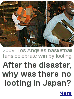 The Japanese culture is not one of ''entitlement'', and their crime rate is among the lowest in the world.
